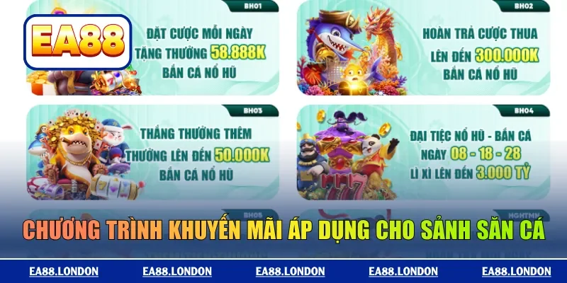 Chương trình khuyến mãi áp dụng cho sảnh săn cá