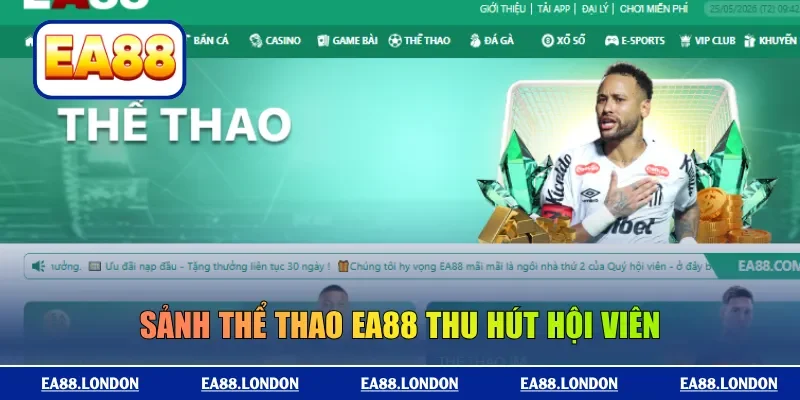 Sảnh thể thao EA88 thu hút hội viên